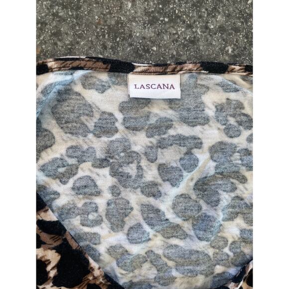 LASCANA Leopard Print Swimsuit Cover, 3/4 Sleeve, Gold Zip, S, Pre-Owned - Picture 3 of 9